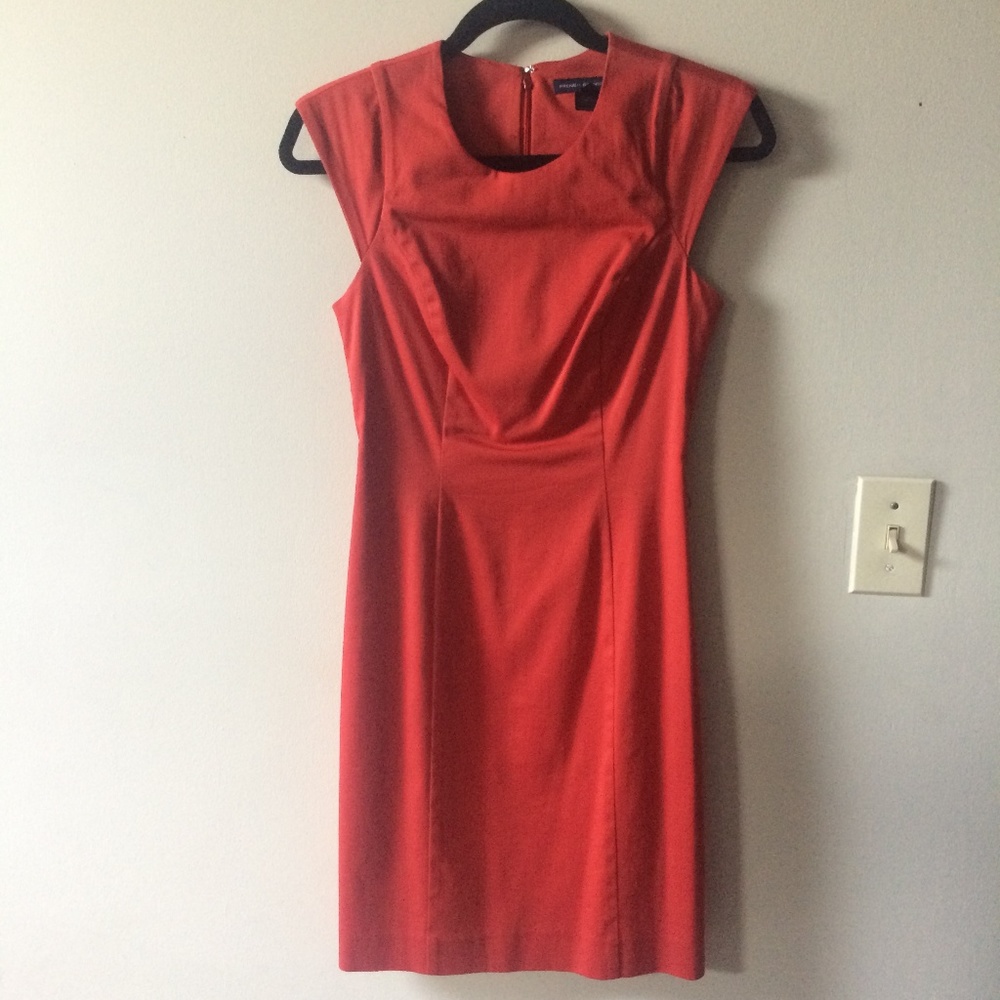 French Connection Bodycon Wiggle Stretch Red Dress